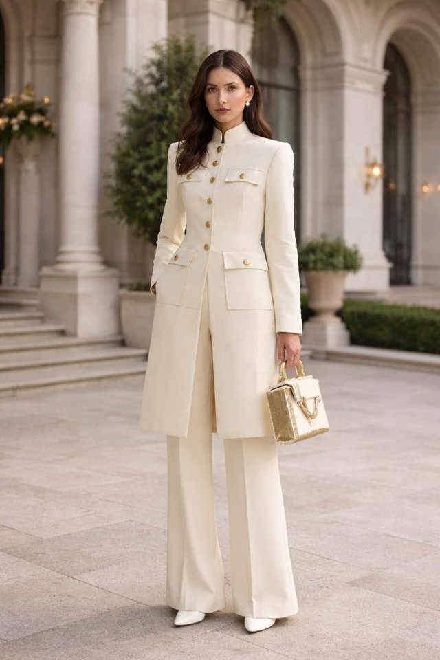 iBNEMARY – IB-LP-05 Ivory Regal Tailored Set